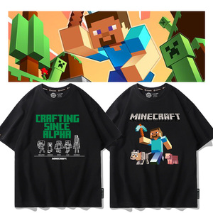 我的世界Minecraft联名短袖夏季T恤男苦力怕tnt男大童体恤衣服潮