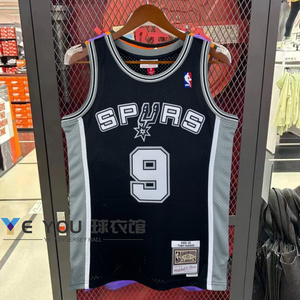 美版正品 马刺队20号吉诺比利邓肯帕克罗德曼热压复古篮球服sw