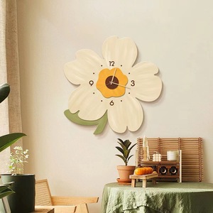 小米米家简约墙上挂钟表钟挂墙客餐厅创意花朵卧室田园风房间装饰