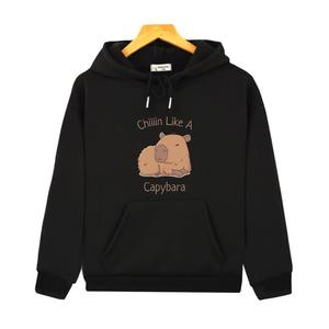 Capybara Hoodies Chilin Like A Sweatshirts Kids Long Sleeves