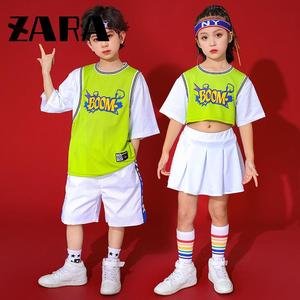 巴拉巴柆六一儿童节表演服装男童街舞套装女童爵士舞蹈服韩版啦啦
