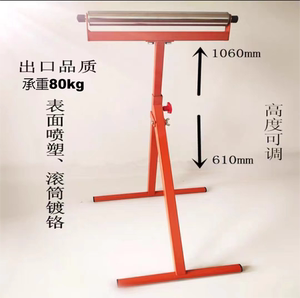 无动力滚筒输送架 木工接料架 送料架 斜切锯电锯刨床支撑架 托辊