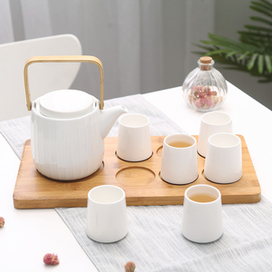 日式陶瓷水具套装办公室茶几茶具组合家用冷水壶泡茶壶大容量杯子