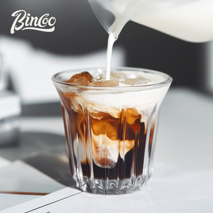 Bincoo咖啡杯高档精致复古美式Dirty玻璃杯澳白杯意式浓缩拿铁杯
