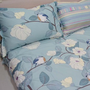 北欧风格AB版单件被套 简约美式纯棉高支床单枕套可定制床笠