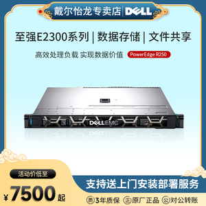 戴尔DELL/R250单路1U机架式服务器主机三代至强E-2314小型文件储存共享ERP网络财务邮件管理库存进销存托管