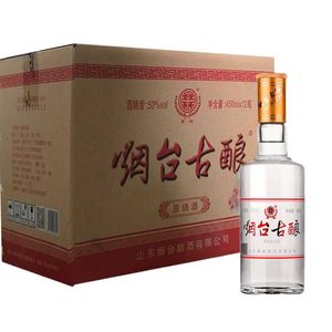 烟台古酿原烧酒 52度 450ml×12瓶 粮食酒 浓香型白酒 整箱包邮