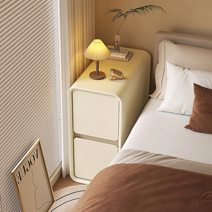 免安装创意奶油风实木床头柜极窄卧室精致迷你小25cm床边储物窄柜