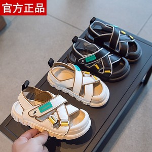 江博士官方儿童运动凉鞋2024夏季新款男童韩版时尚沙滩鞋软底包头