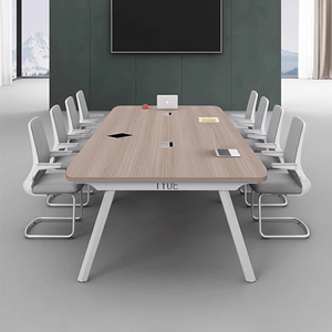 诩弈会议桌长桌现代简约实木桌小型长条桌大型会议室办公桌椅组合