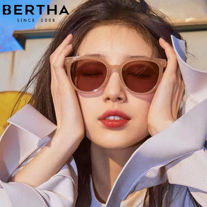 贝尔莎（bertha）茶色墨镜女大框偏光太阳镜女士开车防紫外线新款
