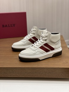 法国直邮BALLY/巴利2024新款高帮百搭系带男鞋休闲高帮运动板鞋