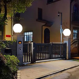 LED防水柱头灯围墙球形圆球灯户外庭院太阳能大门墙头灯露台灯