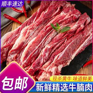 新鲜牛腩肉顺丰鲜切黄牛肉大块牛脑新鲜冷冻牛肉正宗商用顺丰