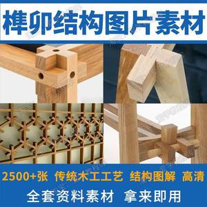 榫卯结构设计图纸图片中国传统木工家具制作工艺古代建筑工匠图解