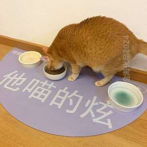 食物吸水垫子文字宠物垫子创意盆餐垫狗食猫咪碗猫止滑垫餐具通用