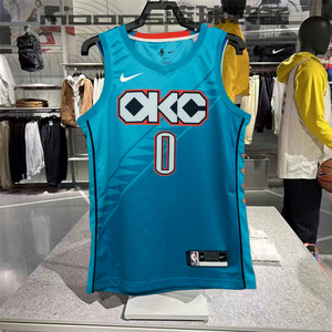 美版正品 雷霆队13号 乔治球衣sw城市 0号威少 男子球迷版篮球服