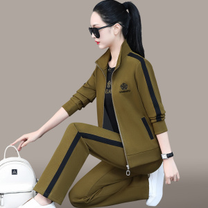 乔丹运动服套装女春秋新时尚韩版两件早秋装棉卫衣宽松跑步休闲三