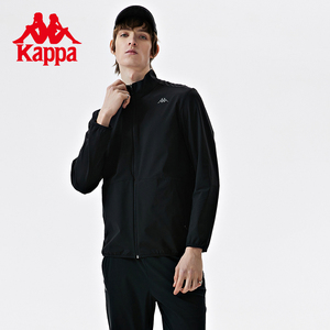 Kappa卡帕开衫夹克2023新款男运动卫衣休闲立领长袖针织教练外套