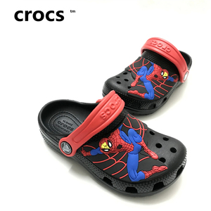 Crocs童鞋 儿童洞洞鞋男童休闲卡通拖鞋包头女童耐磨鞋蜘蛛侠汉堡