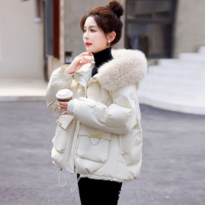 羽绒棉服女短款2023新款冬装韩系温柔时尚棉衣小个子棉袄加厚外套