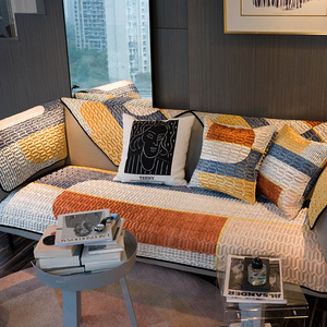 Monetriver艺术几何沙发垫简约现代四季通用坐垫客厅防滑沙发巾套