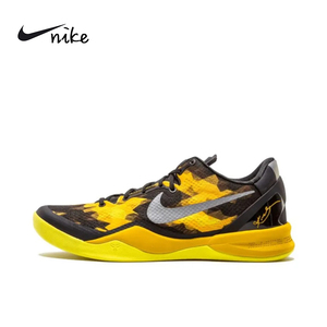 耐克男鞋Nike KOBE 8科比8代黑黄 低帮气垫实战篮球鞋 555035-001