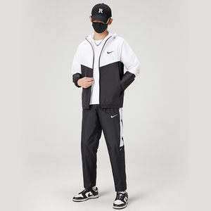 Nike耐克休闲套装男款2024秋季男士运动服开衫连帽潮流两件一整套