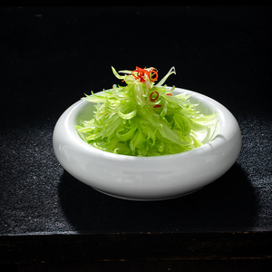 太湖圆盘酒店纯白陶瓷凉菜冷盘特色餐具明档摆盘碟子餐厅会所餐具