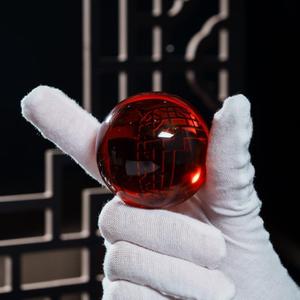 人造水晶光球彩色球办公室用品珠琉璃元宝生日礼物玻璃球红运定制
