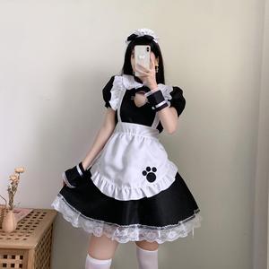 猫咪开胸女仆装 Lolita猫娘洛丽塔动漫 可爱日系软妹服定做