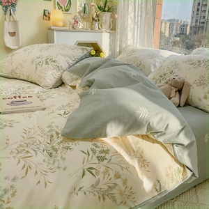 远梦家纺纯棉四件套100%全棉被套床单被罩三件套宿舍1.8m床上用品