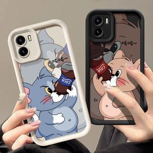 情侣猫和老鼠适用苹果15手机壳iPhone14promax防摔xs全包xr软vivo华为荣耀全包防摔oppo小米13红米iqoo12卡通