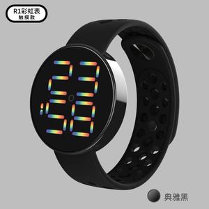 热销新款硅胶表带LED电子手表男女学生运动腕表ins风果冻手表定制