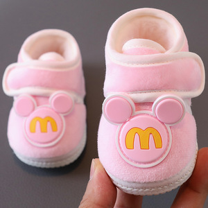 秋冬季0-1岁男女宝宝棉鞋学步鞋3-6-12个月婴儿鞋保暖加厚加绒