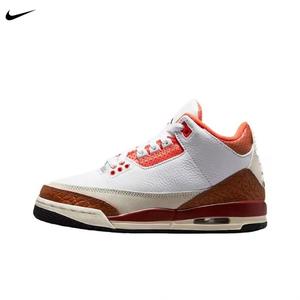 Nike Air Jordan 3 火焰白红棕耐克女鞋AJ3复古篮球鞋DV7028-108