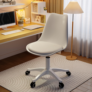IKEA宜家家用电脑椅子宿舍简约透明凳子卧室书房旋转升降靠背椅办