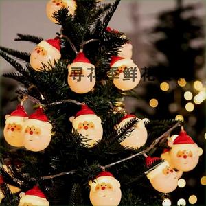 圣诞节装饰彩灯暖灯LED灯串老人雪人晚会场景圣诞树布置氛围灯批