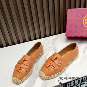 Tory Burch/TB24新款渔夫鞋休闲运动女鞋绑带平底单鞋