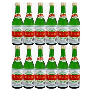 陕西太白酒50度普太白国产粮食酒凤香型绿瓶白酒高度整箱12瓶价