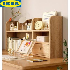 IKEA宜家桌面书架学生儿童桌上多层松木床头书桌上收纳置物架飘窗