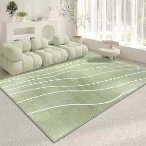 沙发茶几毯客厅地毯小清新绿色防滑水晶绒地毯全铺家用吸水好打理