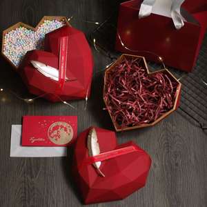 520心形礼品包装盒生日礼物盒情人节口红项链礼盒精致桃心盒现货