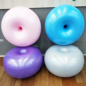 甜甜圈瑜伽球苹果球加厚磨砂哑光防爆瑜伽球运动健身球抗力球代发