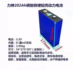 全新力神3.2V202ah磷酸铁锂动力电池 （可代加工组装）