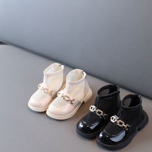 巴拉巴柆韩系女童鞋子2024新款夏季透气软底韩版网靴女宝宝公主凉