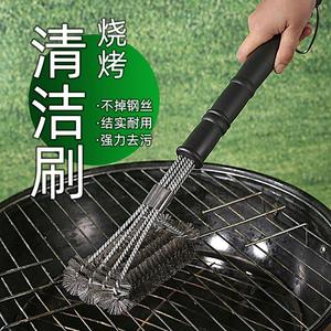 日本进口MUJIE烧烤网不锈钢丝刷子洗烧烤架烧烤炉钢刷烧烤清洁刷