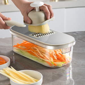 切菜神器擦丝刨土豆切片机新款多功能家用削罗卜厨房护手刮插菜板