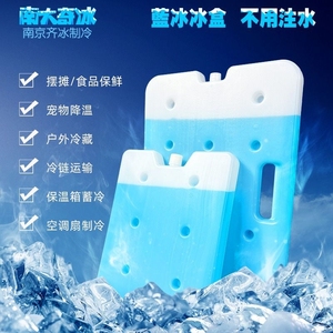 蓝冰冰盒空调扇宠物降温冰袋保鲜冰板保温箱摆摊蓄冷可循环冰晶盒