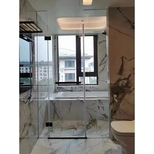 心海伽蓝昆明淋浴房一字浴室卫生间干湿分离玻璃隔断移门不锈钢沐